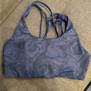 Women's Blue Marble Sports Bra Senita size medium